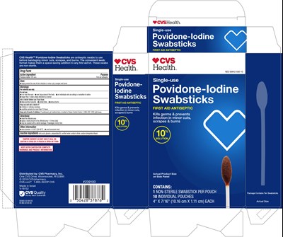 59365 Si Bx Cvs Povidone Iodine Swabsticks 10ct R2 Fda